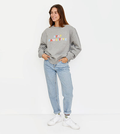 Pawsitive Sweatshirt Retro Grey